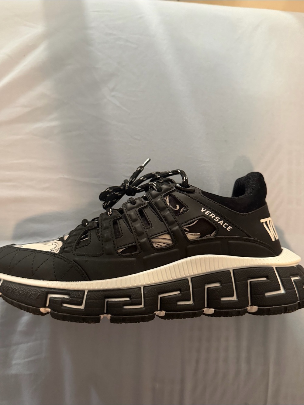 Versace Black and White Men’s Low-Top Sneaker
